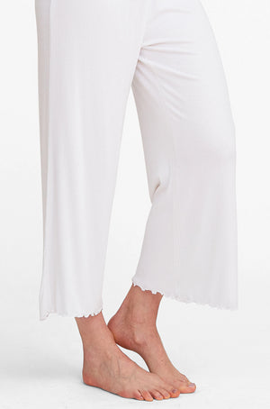 Double Layer Lounging Pant - Pure White