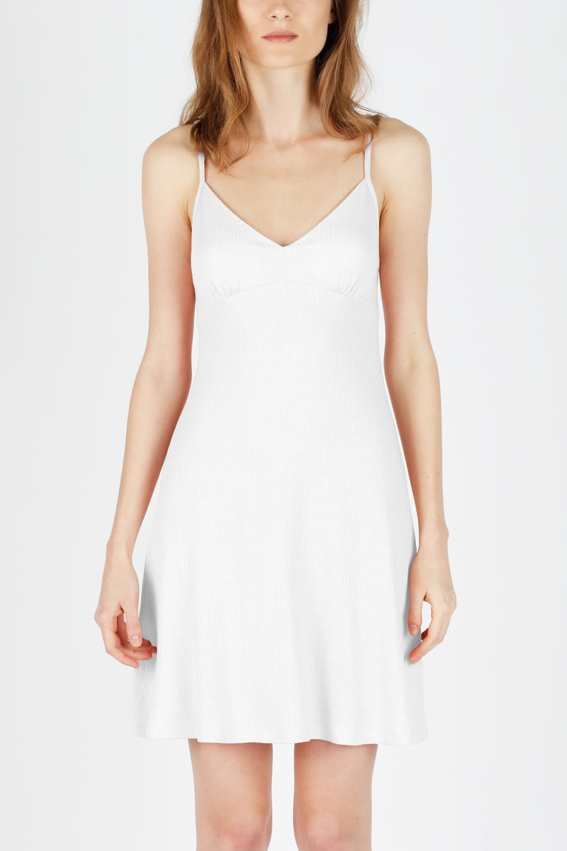 Double Layer Nightgown - Pure White
