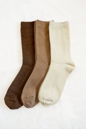 Everyday Merino Wool Socks (3-pack) Beige