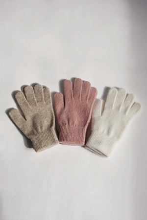 3D-Printed Wool Gloves - Rose