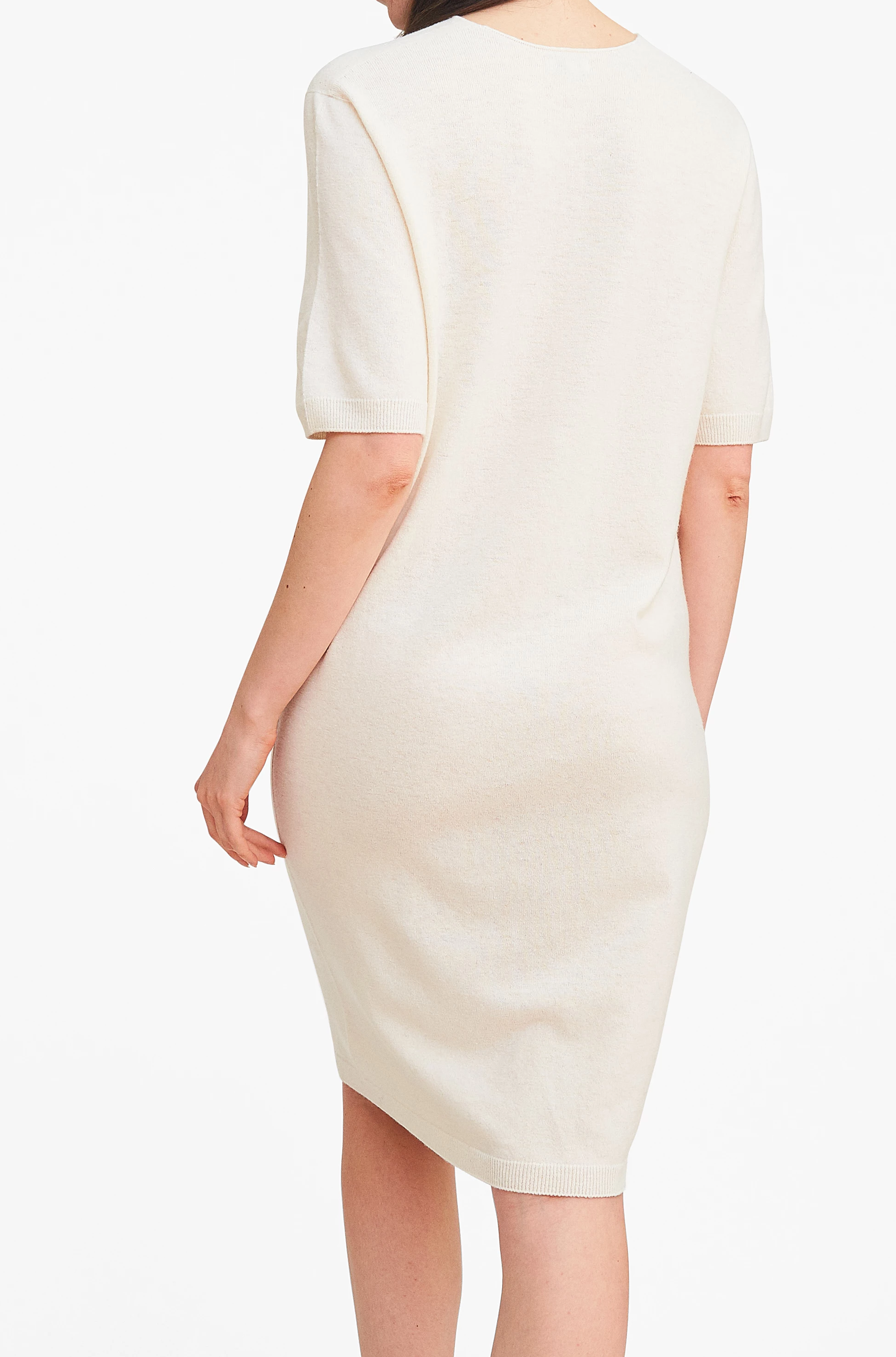ELMNTL NYC Women's Sustainable Luxury Fashion - Ivory Sweater Dress ELMNTL NYC Women's Sustainable Luxury Fashion - Ivory Sweater Dress