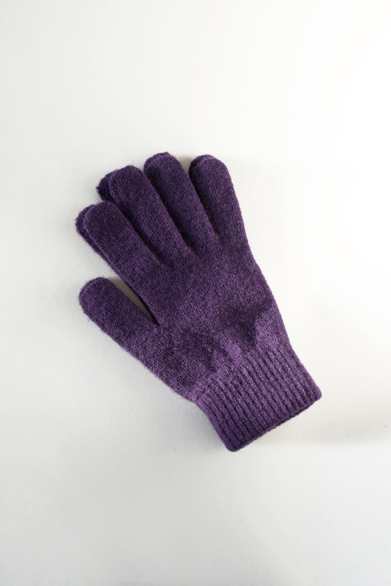 3D-Printed Wool Gloves - Purple